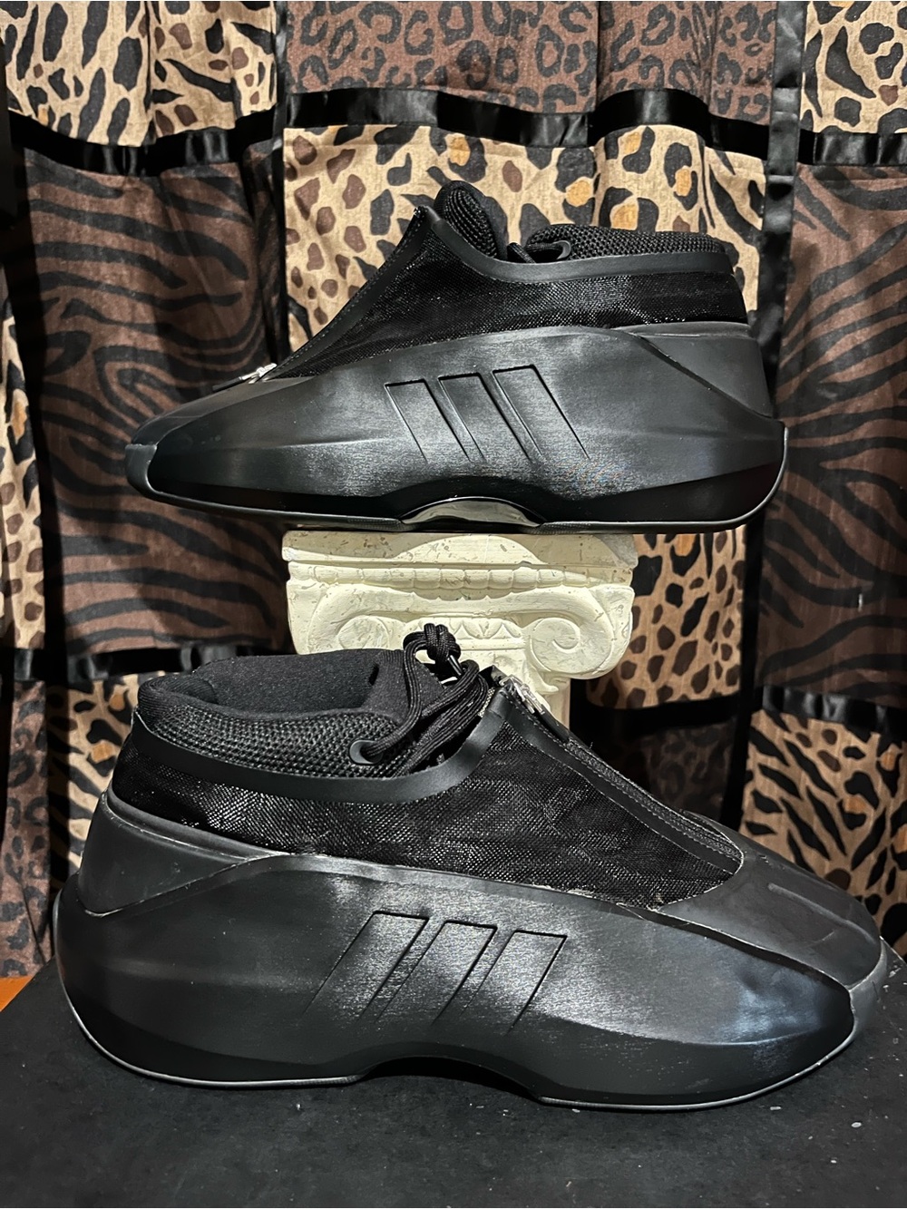 Adidas Crazy IIInfinity Kobe Triple Black Sz 10.5 Excellent Condition wBox